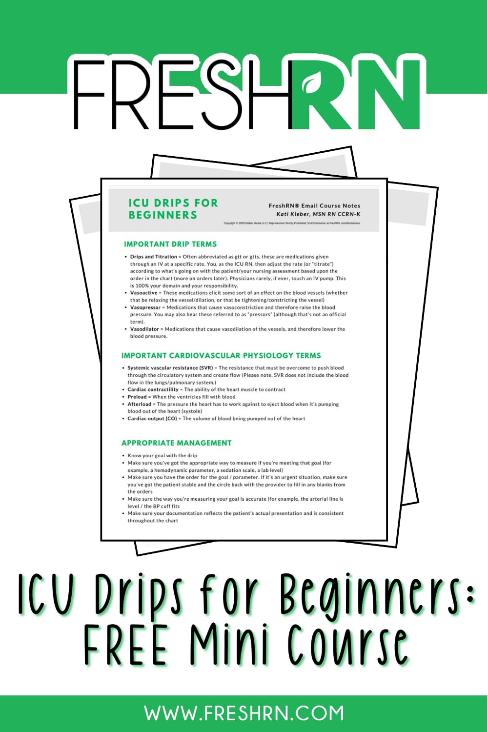ICU Drips for Beginners